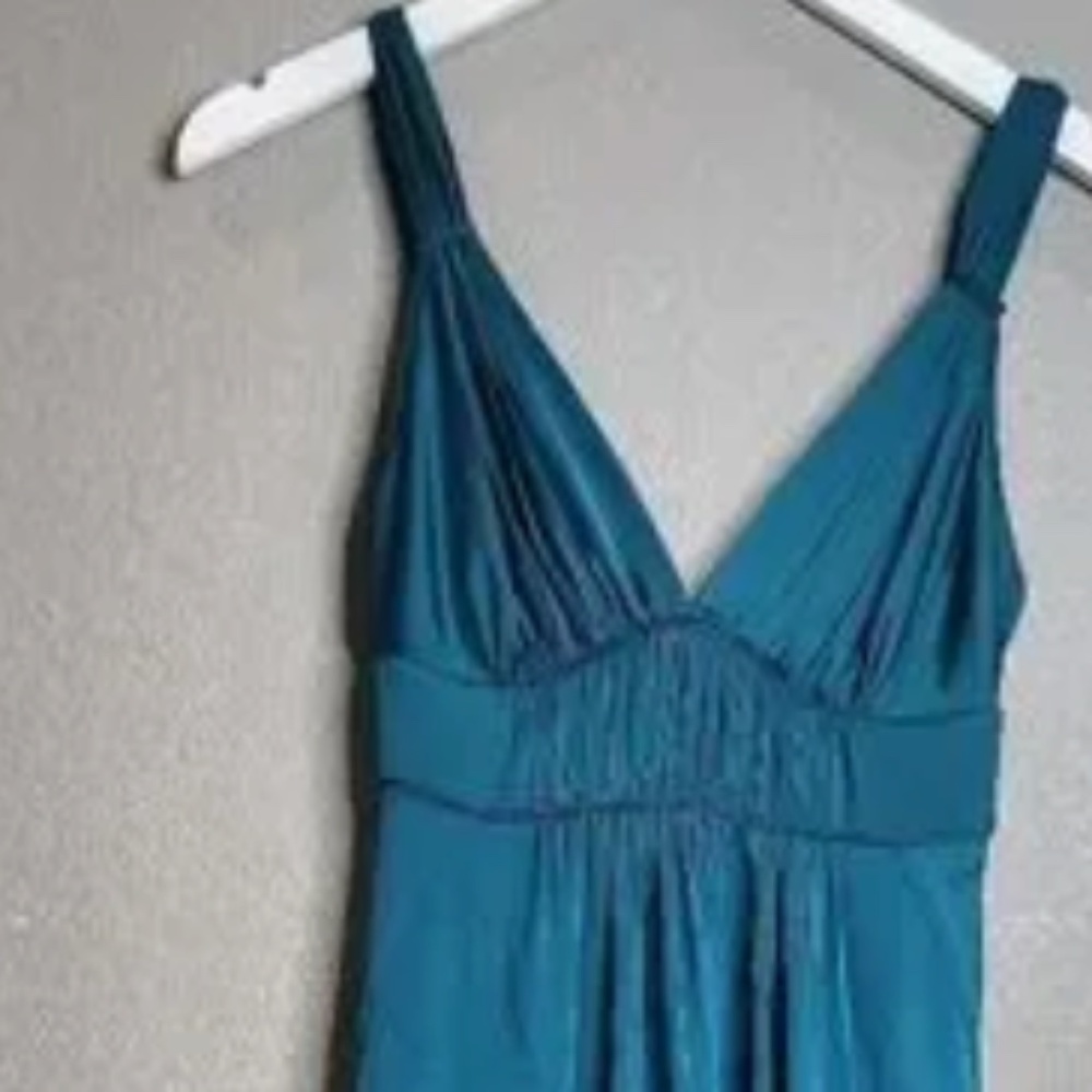 Nice long silk teal dress